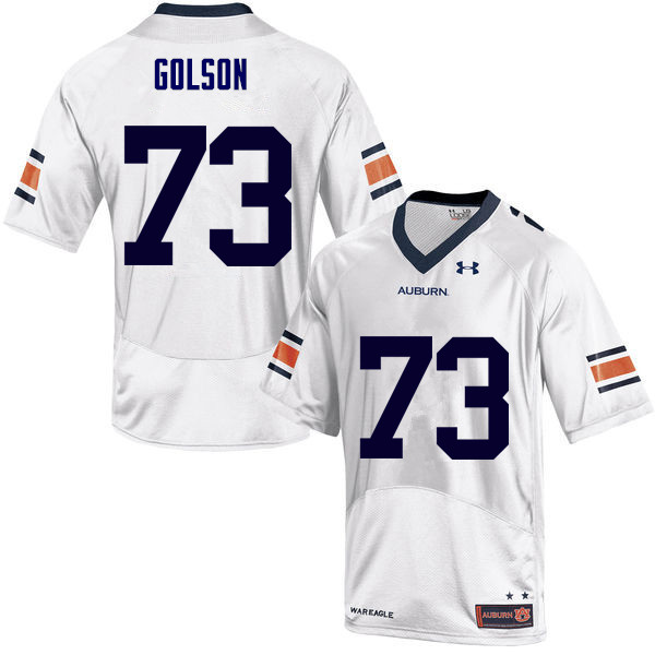 Men's Auburn Tigers #73 Austin Golson White College Stitched Football Jersey